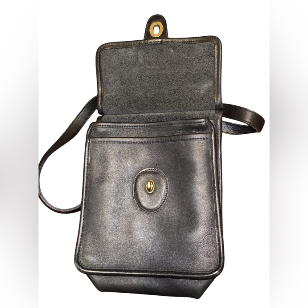 Vintage COACH Murphy Station Bag 9930 Classic black Leather Purse - Picture 2 of 9